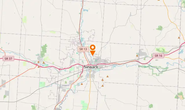 Street map of Newark, OH