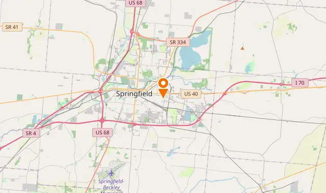 Street map of Springfield, OH