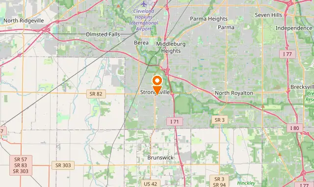 Street map of Strongsville, OH