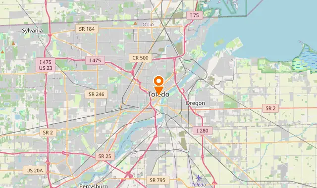 Street map of Toledo, OH
