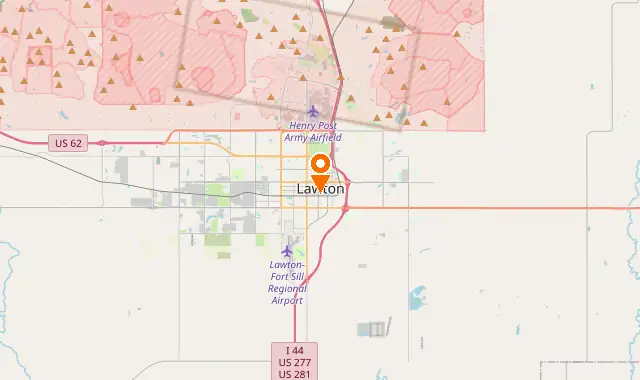 Street map of Lawton, OK