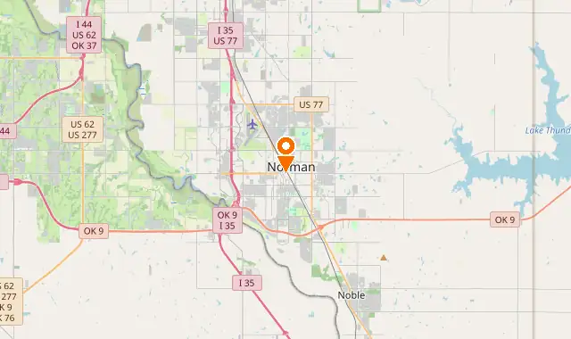 Street map of Norman, OK