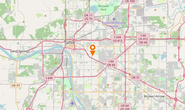 Street map of Tulsa, OK