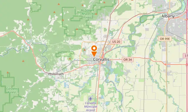 Street map of Corvallis, OR