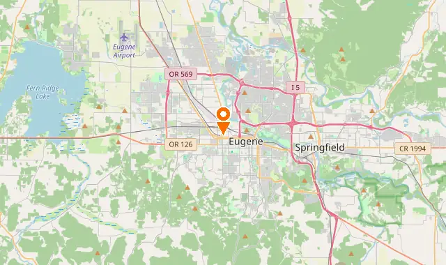 Street map of Eugene, OR
