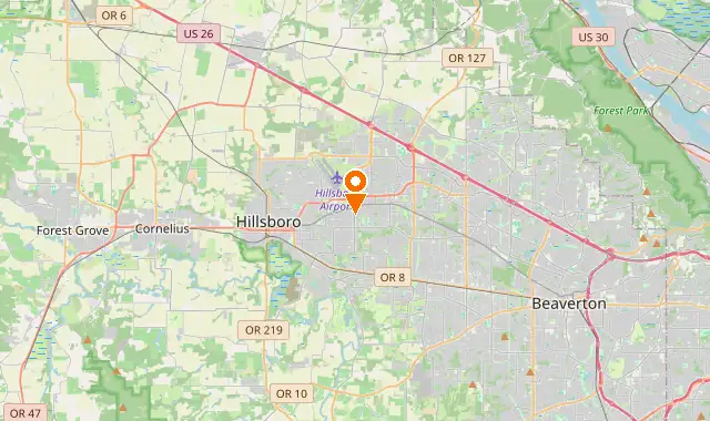 Street map of Hillsboro, OR