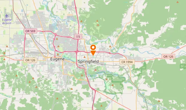 Street map of Springfield, OR