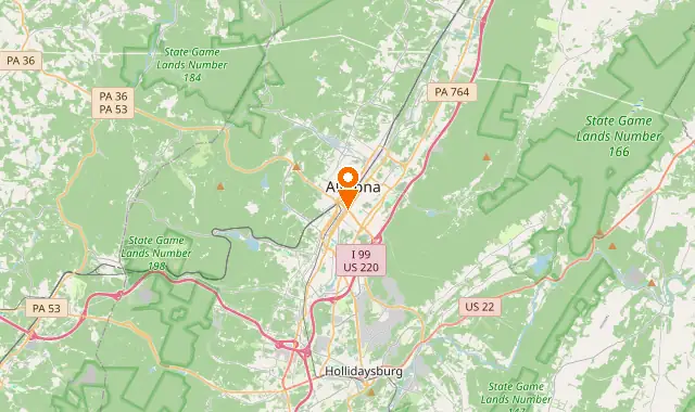 Street map of Altoona, PA