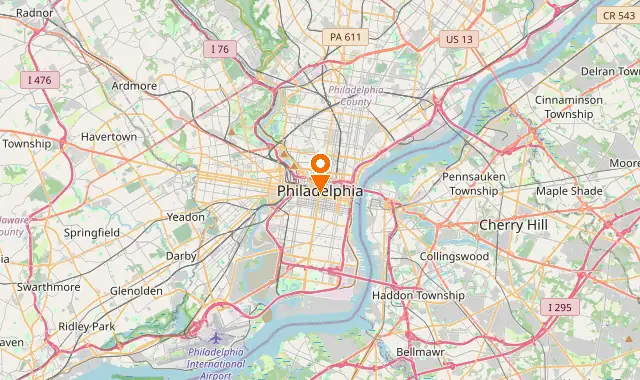 Street map of Philadelphia, PA