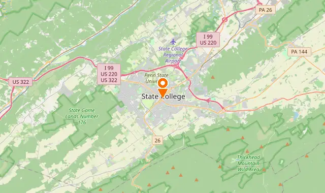 Street map of State College, PA