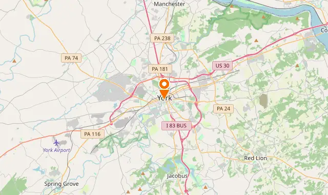 Street map of York, PA