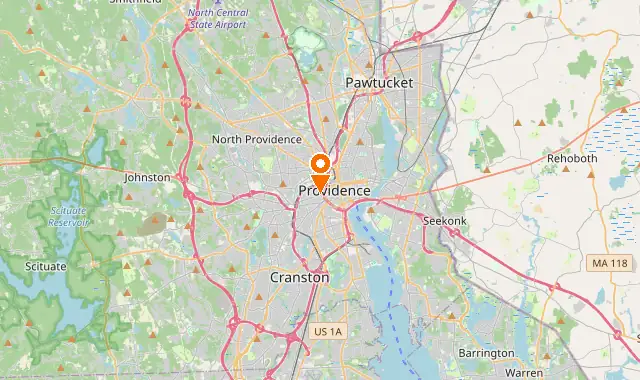 Street map of Providence, RI