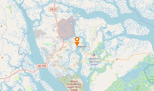 Street map of Beaufort, SC