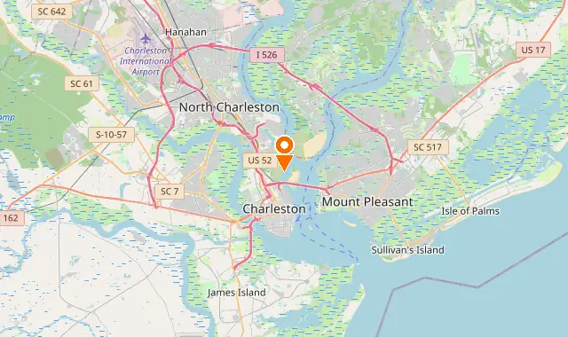 Street map of Charleston, SC