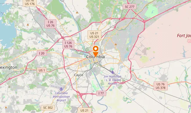 Street map of Columbia, SC