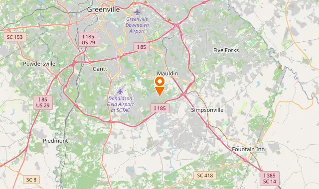 Street map of Mauldin, SC