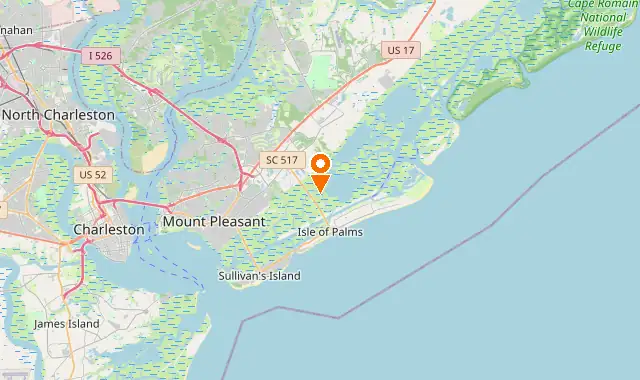 Street map of Mount Pleasant, SC