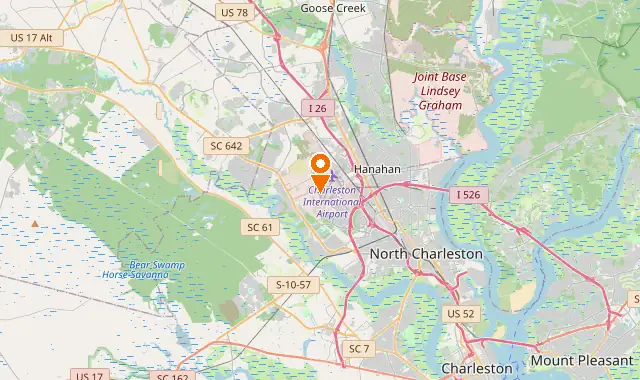 Street map of North Charleston, SC