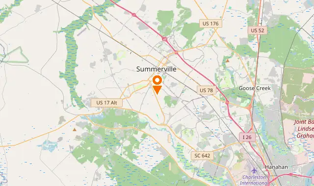 Street map of Summerville, SC