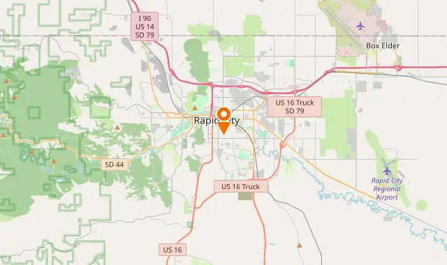 Street map of Rapid City, SD