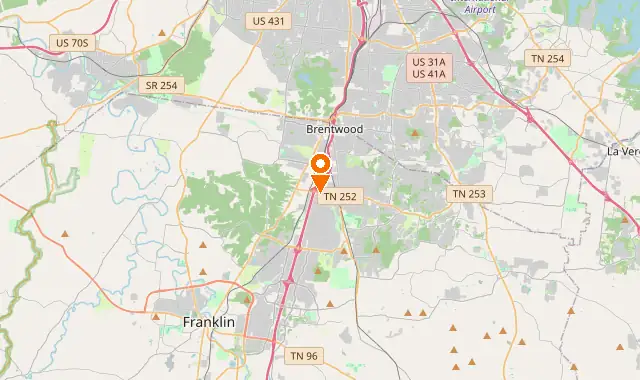Street map of Brentwood, TN