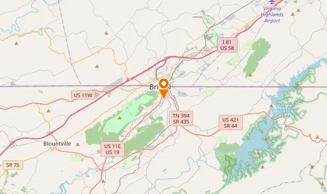 Street map of Bristol, TN