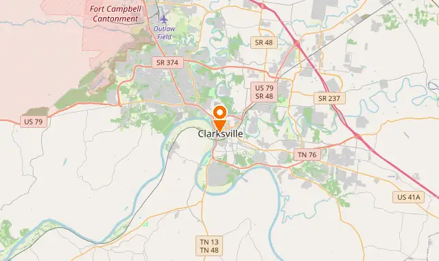 Street map of Clarksville, TN