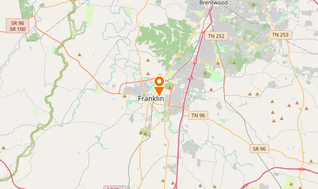 Street map of Franklin, TN