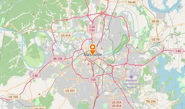 Street map of Nashville, TN