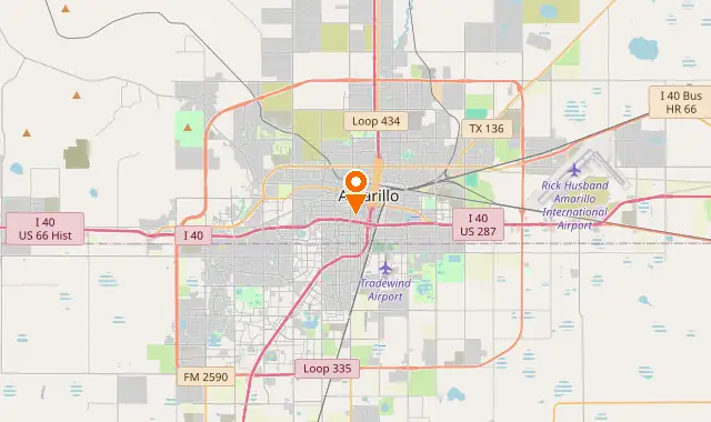 Street map of Amarillo, TX