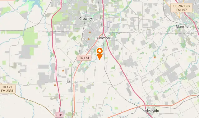 Street map of Burleson, TX
