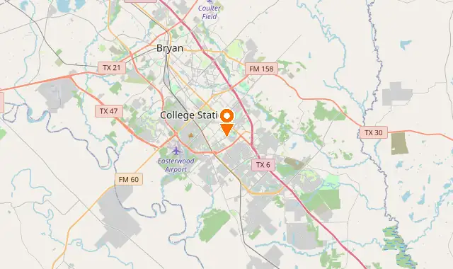 Street map of College Station, TX