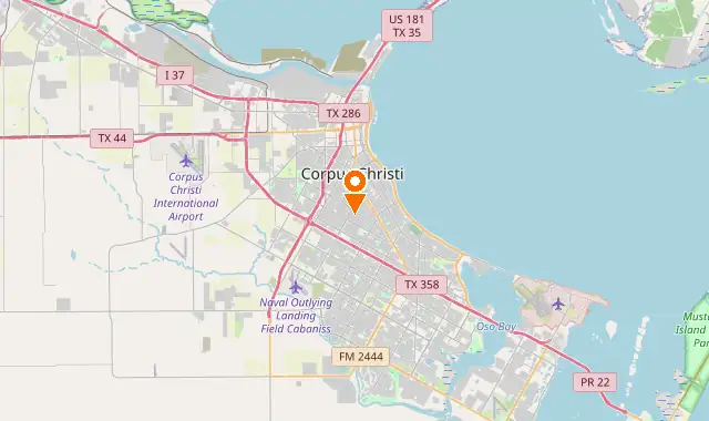 Street map of Corpus Christi, TX