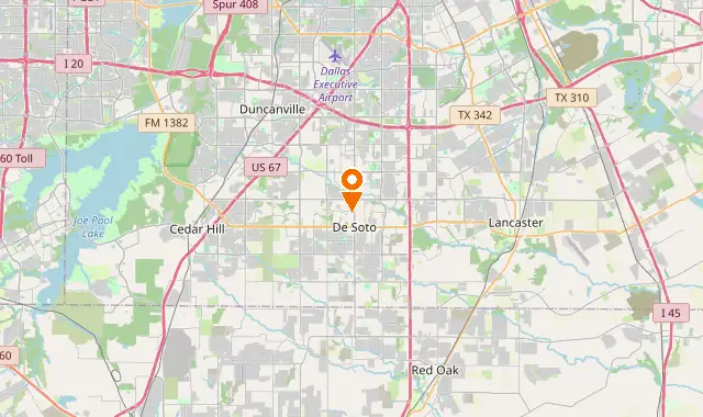 Street map of DeSoto, TX