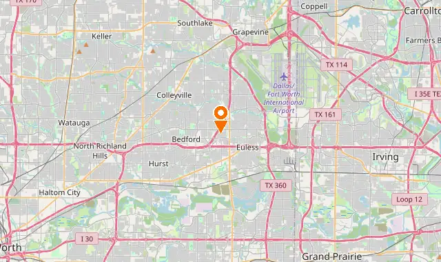 Street map of Euless, TX