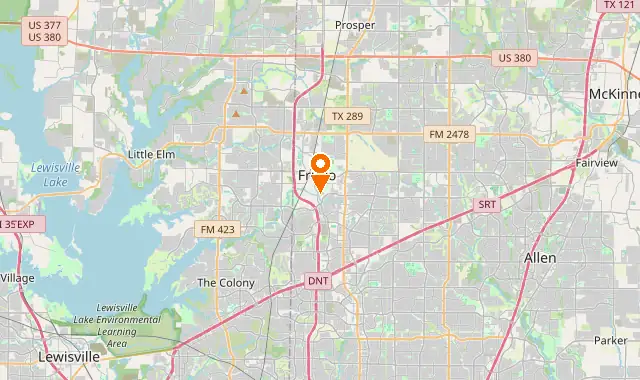 Street map of Frisco, TX