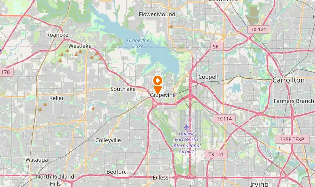 Street map of Grapevine, TX