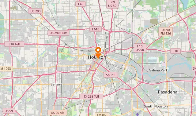 Street map of Houston, TX