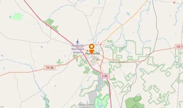 Street map of Huntsville, TX