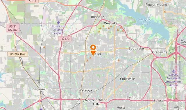 Street map of Keller, TX