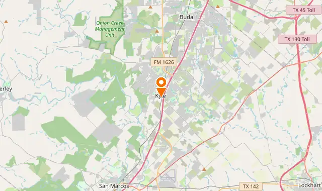 Street map of Kyle, TX