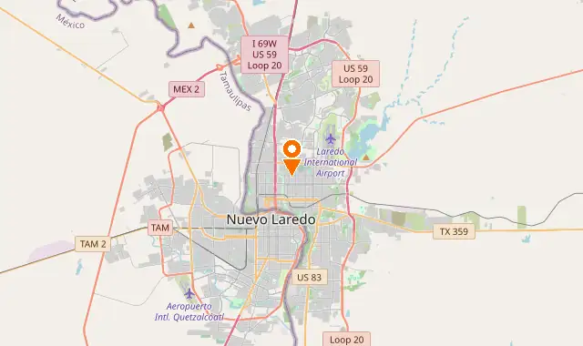 Street map of Laredo, TX