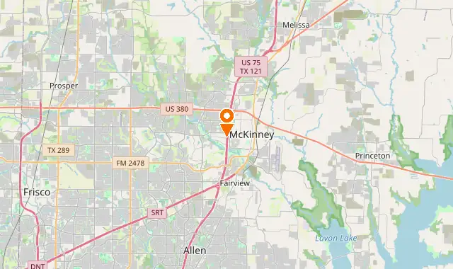 Street map of Mckinney, TX
