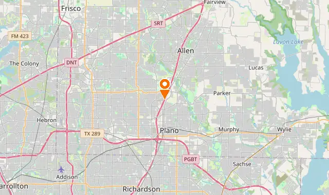 Street map of Plano, TX