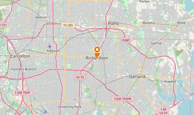 Street map of Richardson, TX
