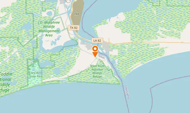 Street map of Sabine Pass, TX