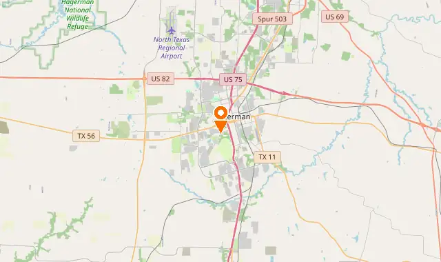 Street map of Sherman, TX
