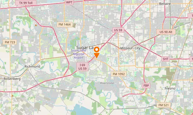 Street map of Sugar Land, TX