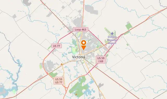 Street map of Victoria, TX