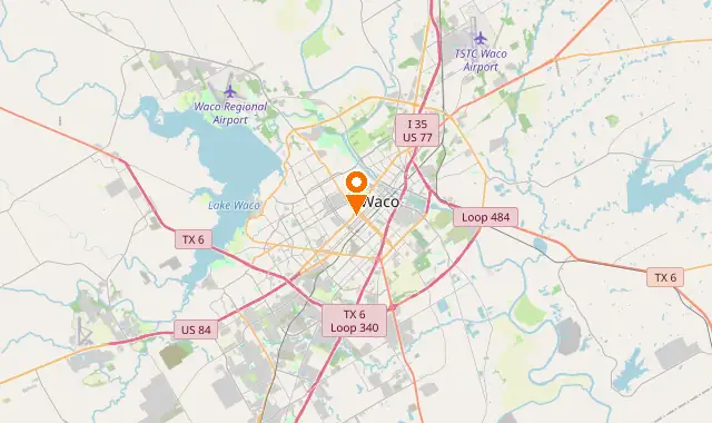 Street map of Waco, TX